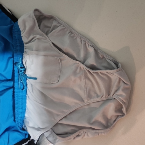 Nike Shorts Womens Size M Running Athletic Blue Black White - Picture 3 of 13